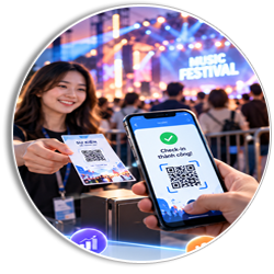 Tem Vé Điện Tử QR Code – Giải Pháp Check-in Sự Kiện - Lễ hội Cuối Năm